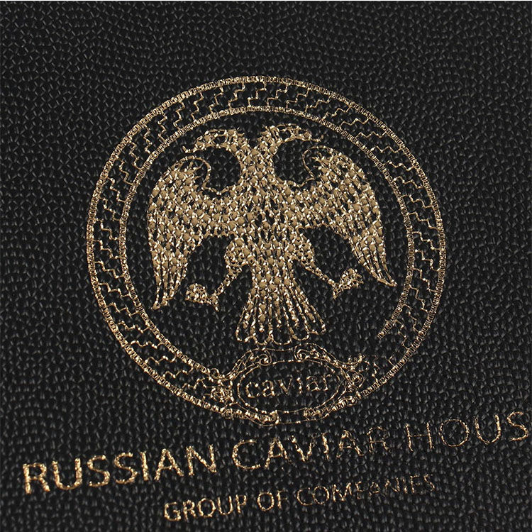 high quality pu leather caviar packaging box with EVA Inside