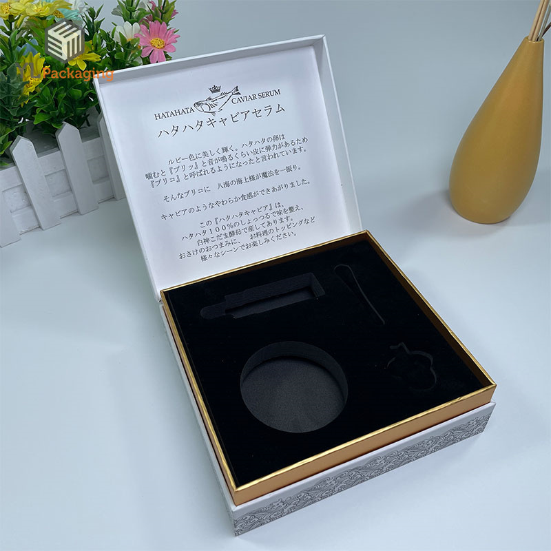 custom high end rigid empty caviar gift box