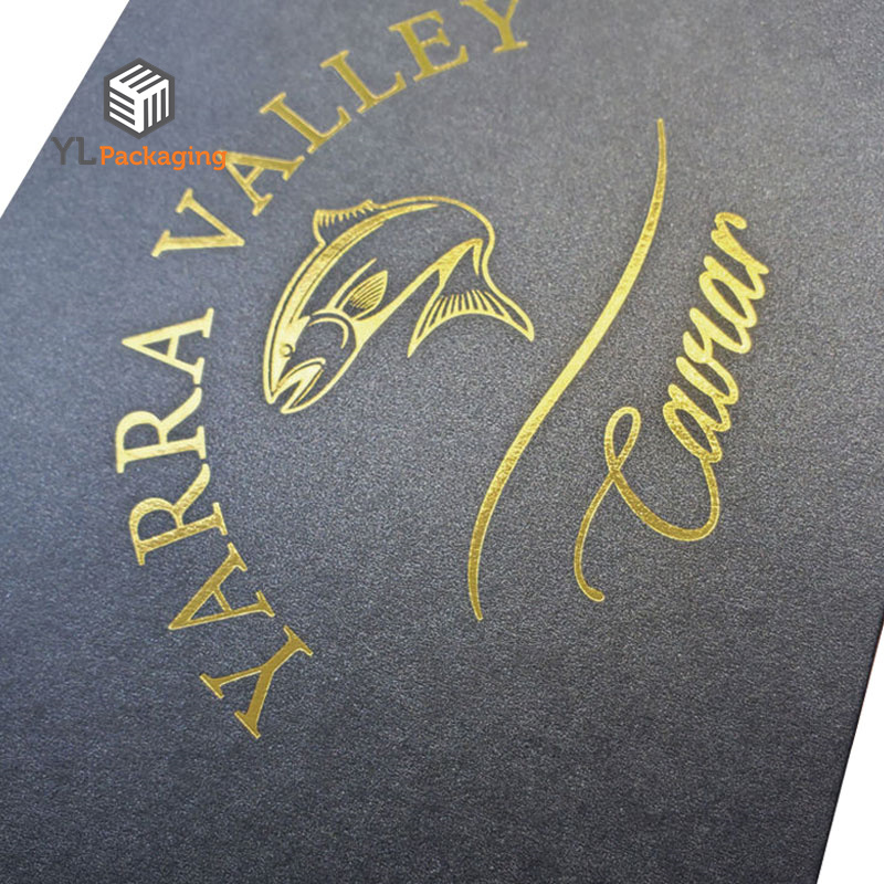 Custom Low Price Black Kraft Caviar  Gift Box With Lid