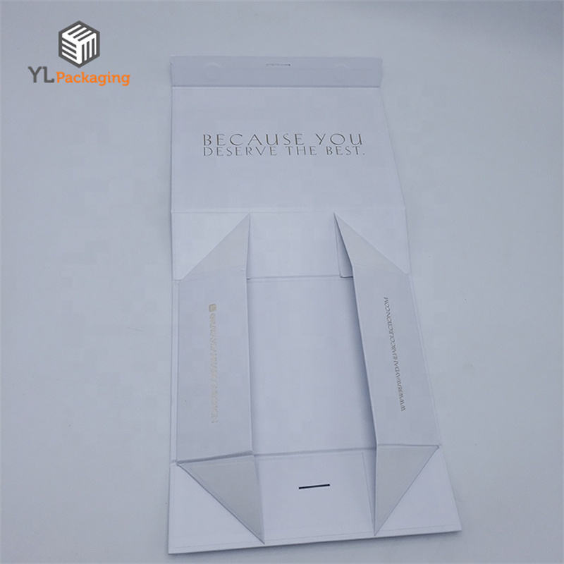 wholesale custom rigid folding gift box with ribbon