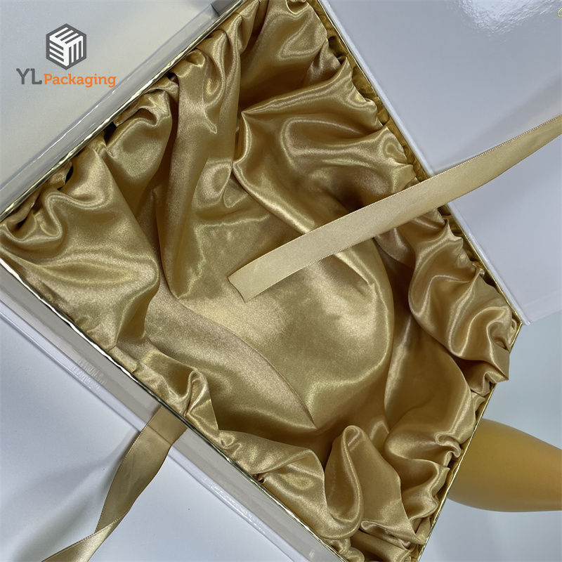 custom luxury full gold hair extension boxes weave packaging