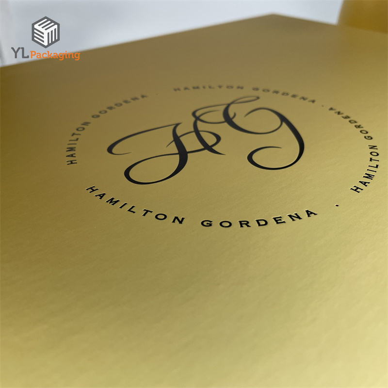 custom luxury matte rigid gold packaging box with logo