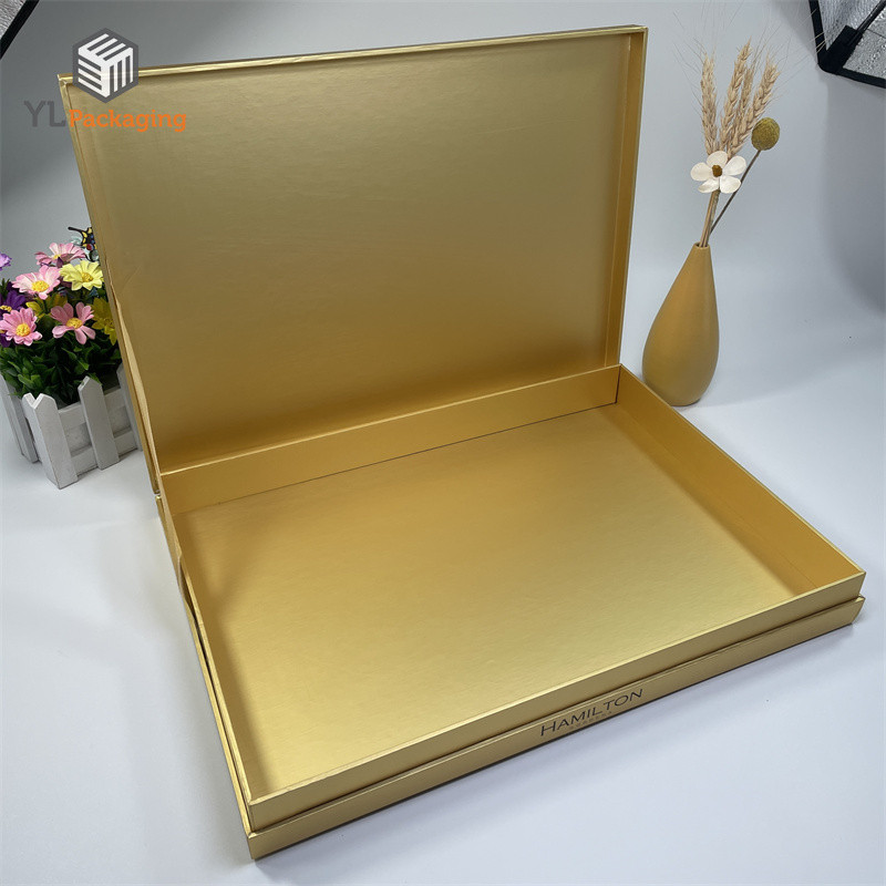 gold packaging box open