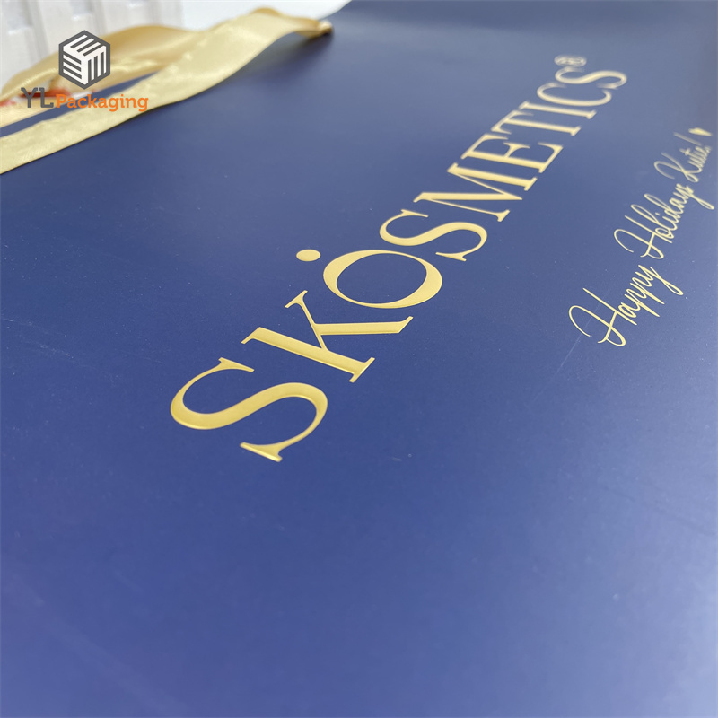 luxury square recyclable printed christmas paper bag