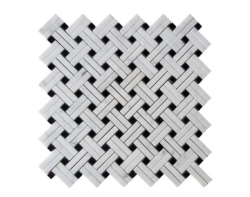 Carrara marble Basket weave mosaics tiles collection wholesale