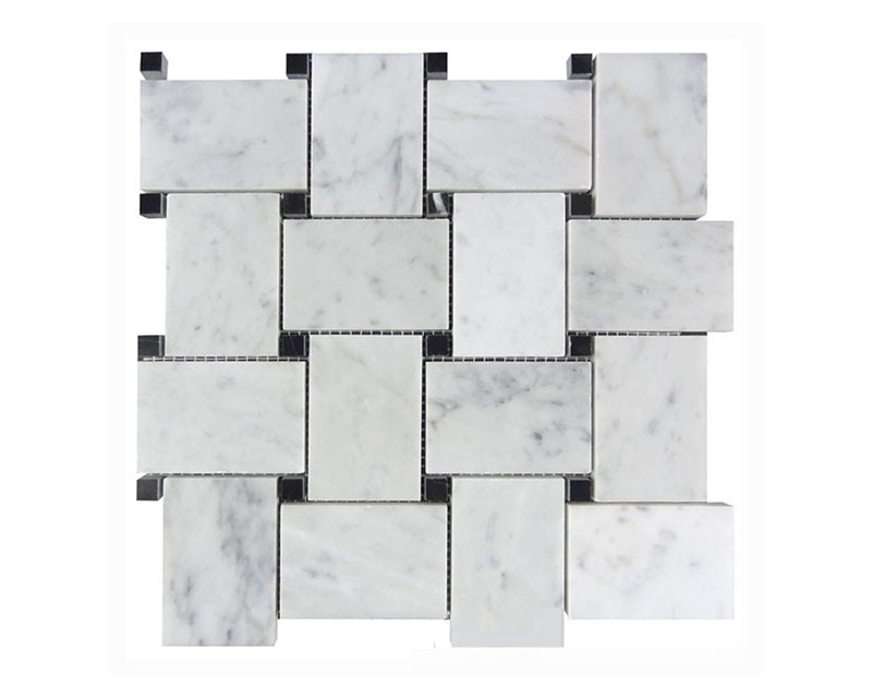 Carrara marble Basket weave mosaics tiles collection wholesale