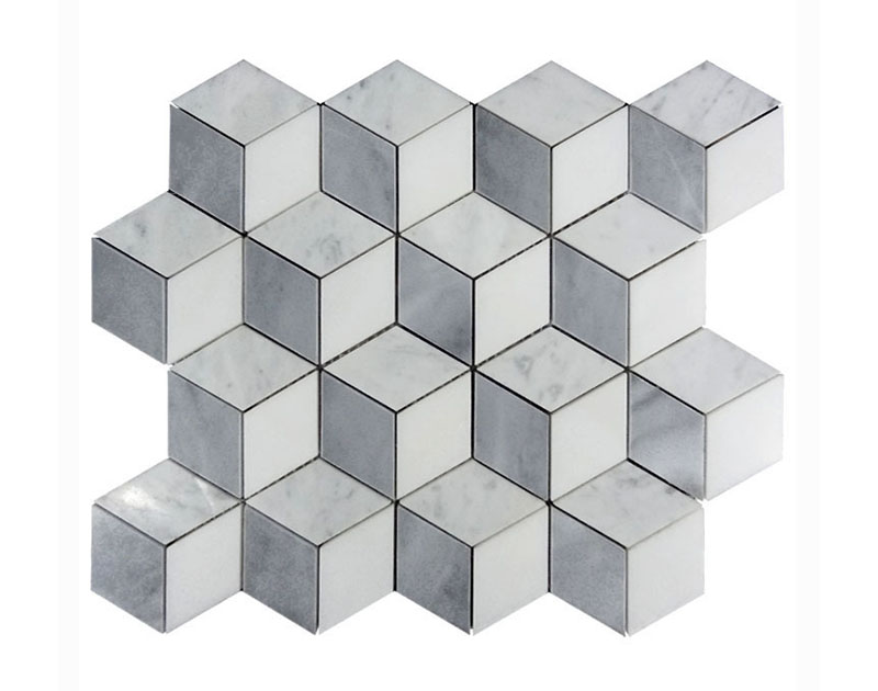 Rhombus marble mosaic tile collection wholesale