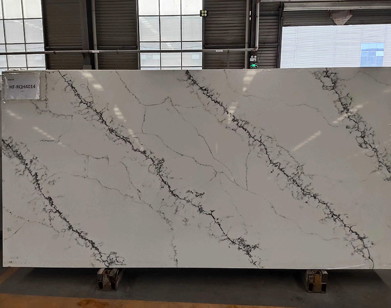 High density quartz stone polished surface calacatta quartz stone Pop Pattern