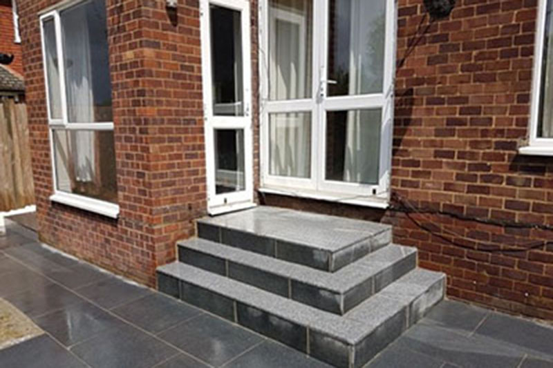 Mid Grey granite paving