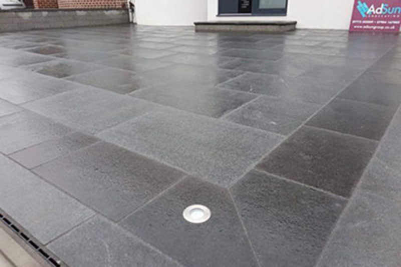 Mid Grey granite paving