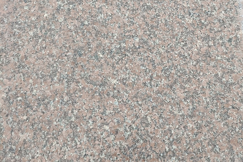 Pink granite paving