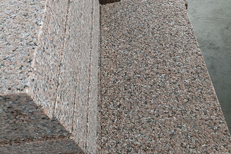 Salmon Pink granite paving