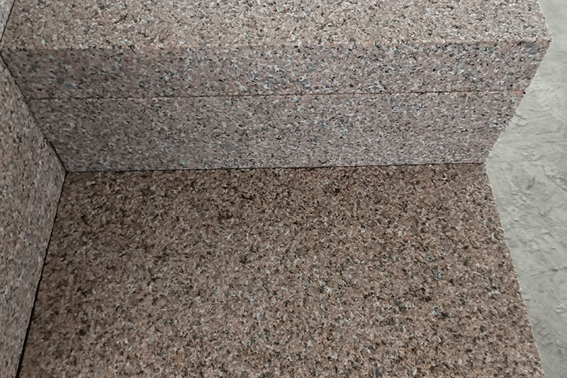 Salmon Pink granite paving