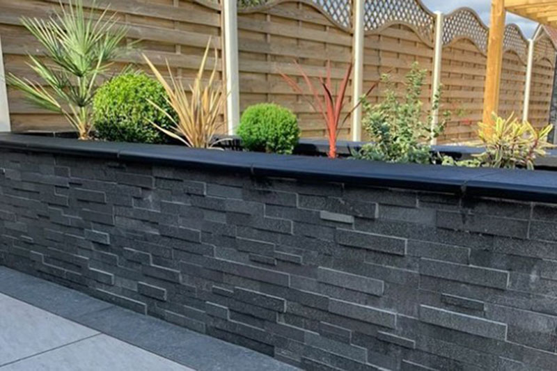 Absolute black granite cladding  