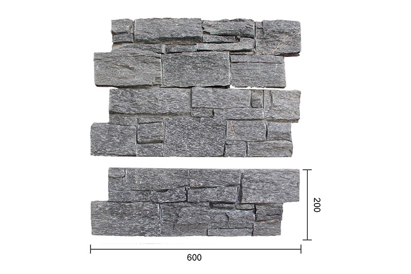 Black slate Quartz Cement Wall Cladding