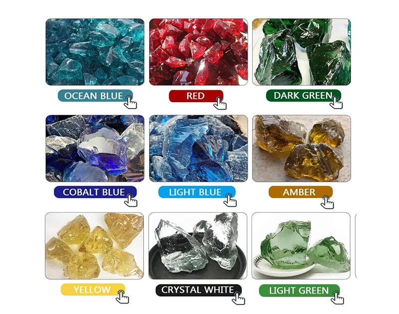 Wholesale custom decorative slag glass rock natural colored glass rocks