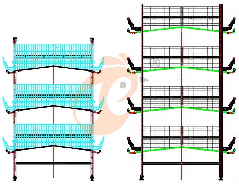 layer battery cage system (17)