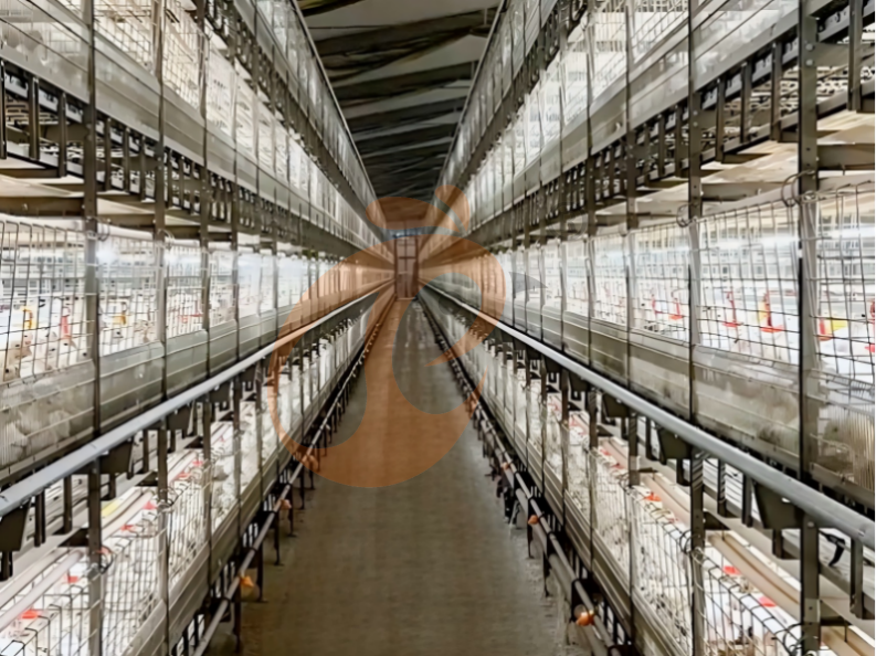 Automatic Broiler Chain Type Harvest, Automatic H Frame Broiler Battery Cage System