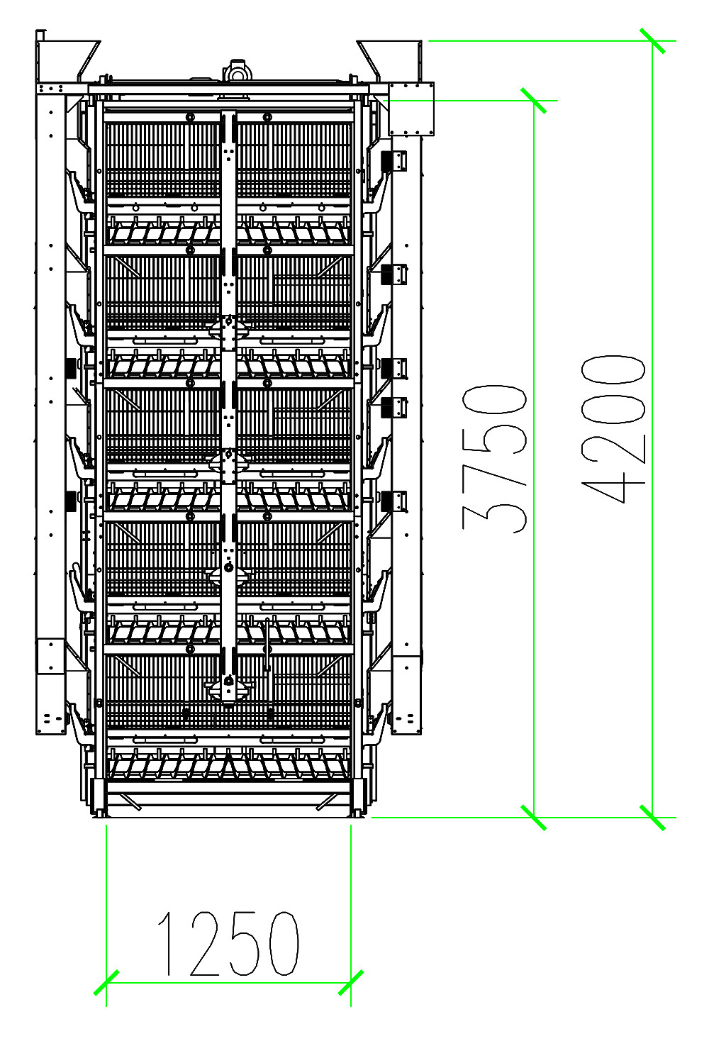 105,300 pullets H5 automatic pullet chicken cage's house drawing1.Jpeg