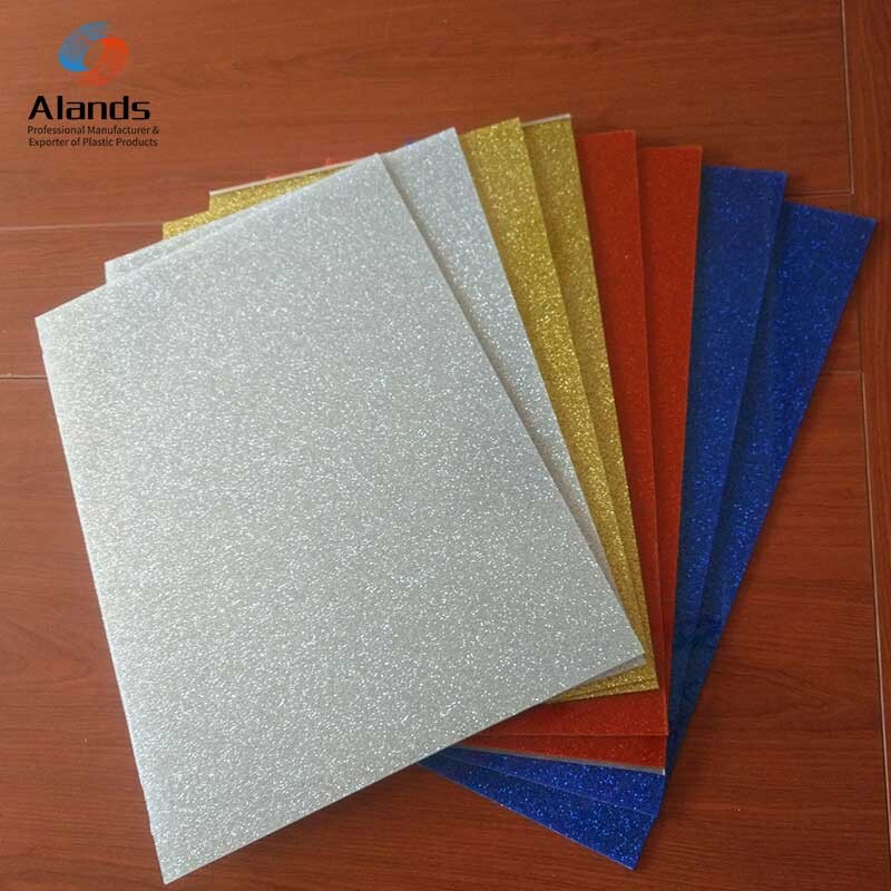 Lámina acrílica con brillantina