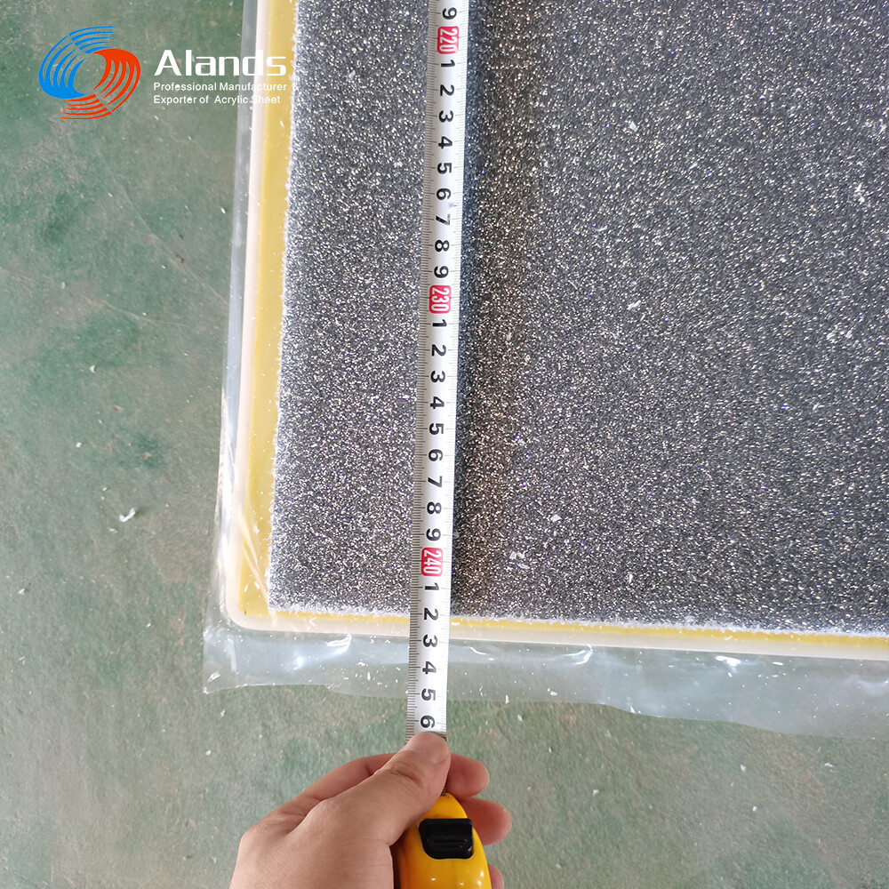 Lámina acrílica con purpurina 122x124cm