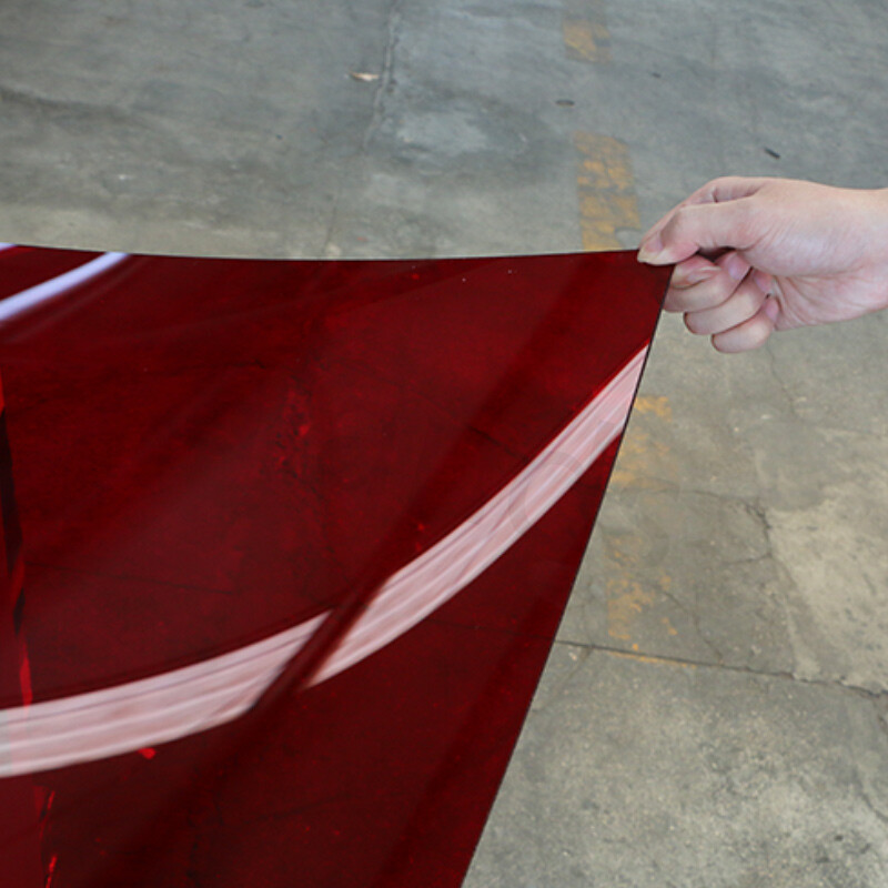 Hoja de plexiglás rojo translúcido | Tablero de PMMA semitransparente