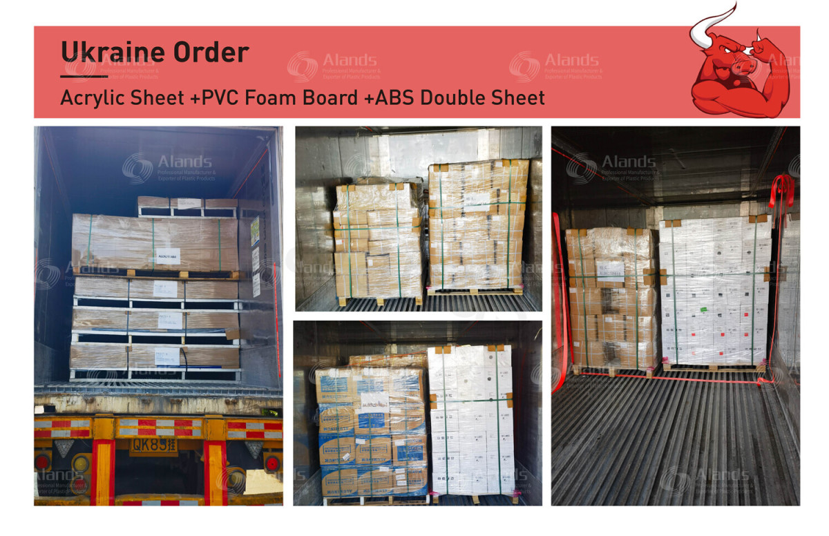 Ukraine Shipment of Acrylic, PVC & ABS Plastic Sheets Ukraine Shipment of Acrylic, PVC & ABS Plastic Sheets