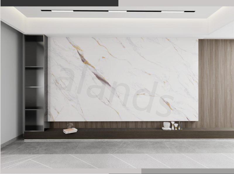 Calacatta Gold Marble TV Wall (80100AB) Calacatta Gold Marble TV Wall (80100AB)