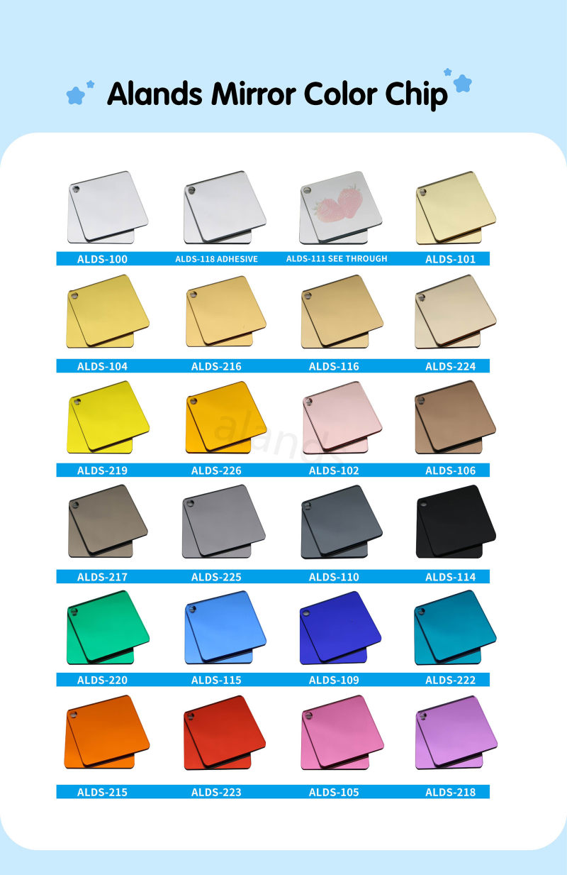 Color Options for Acrylic Mirror Sheets