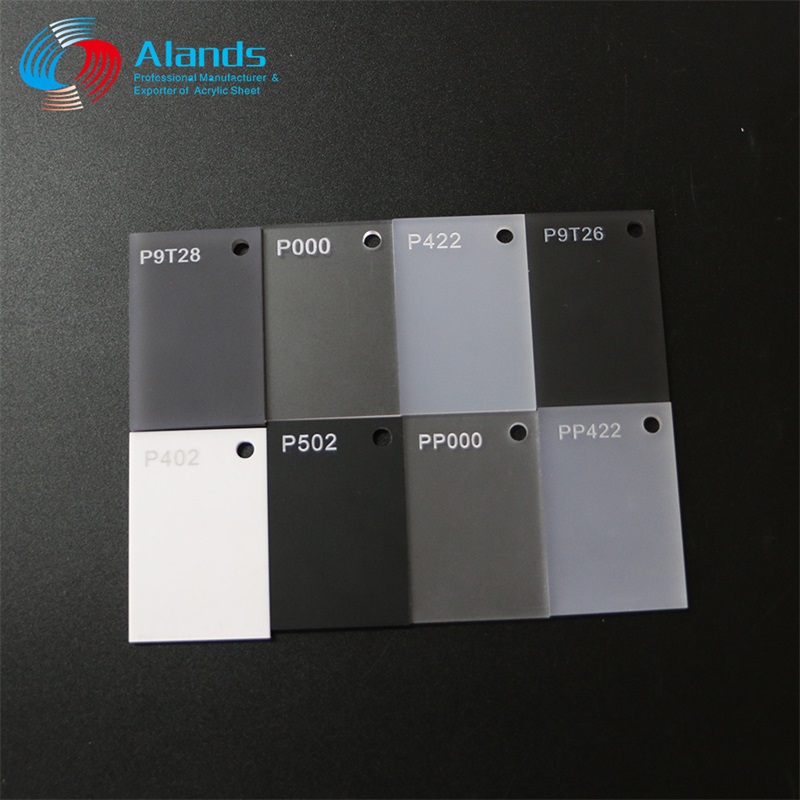 Hoja acrílica esmerilada de todos los colores.