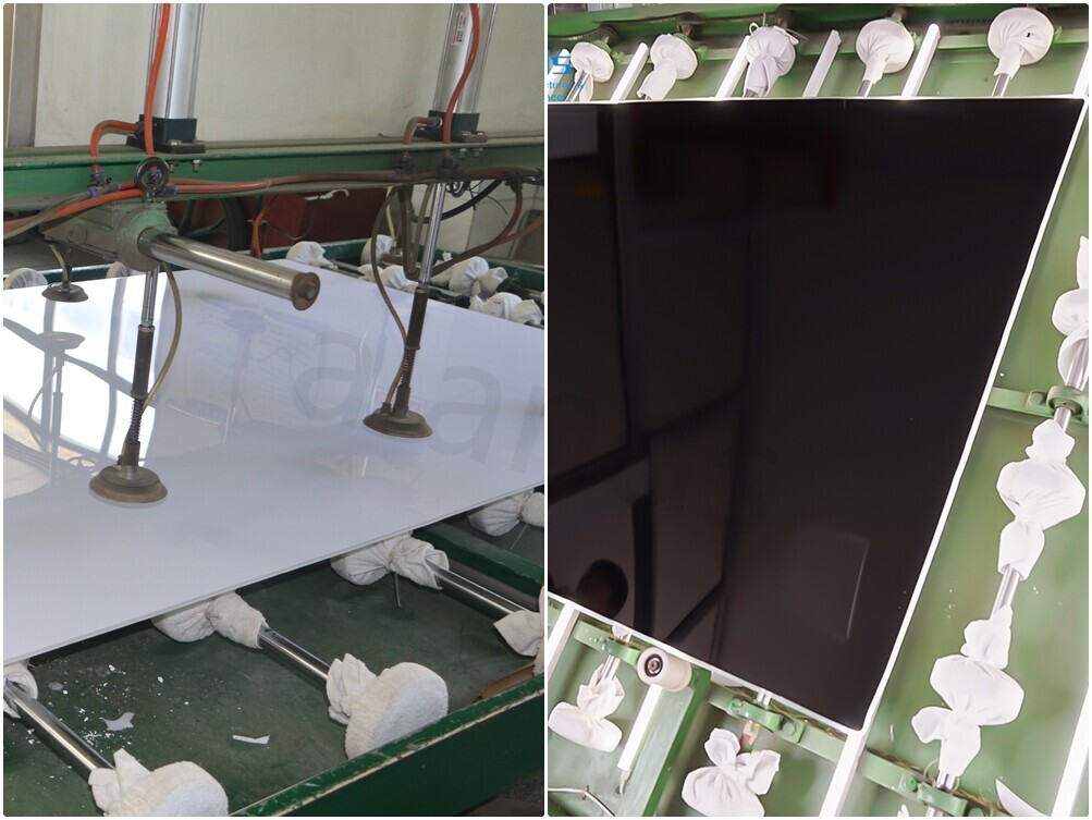 لوح أكريليك أبيض وأسود