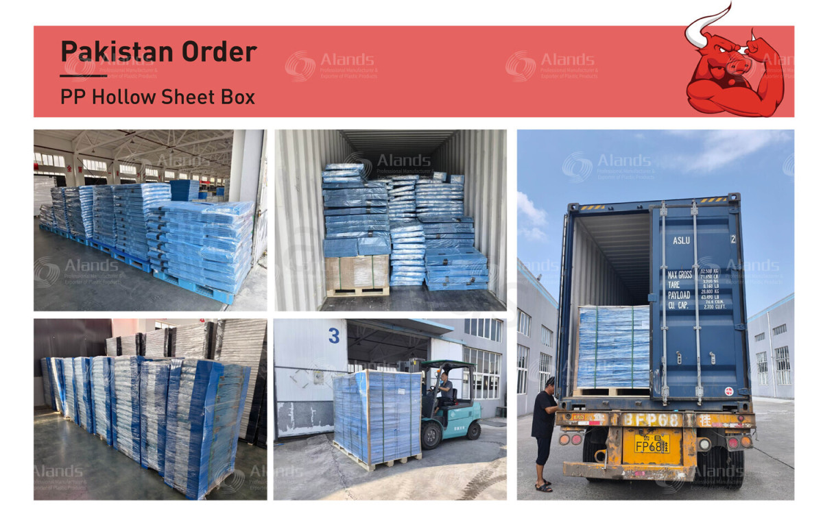 Alands Ships PP Hollow Sheet Boxes to Pakistan