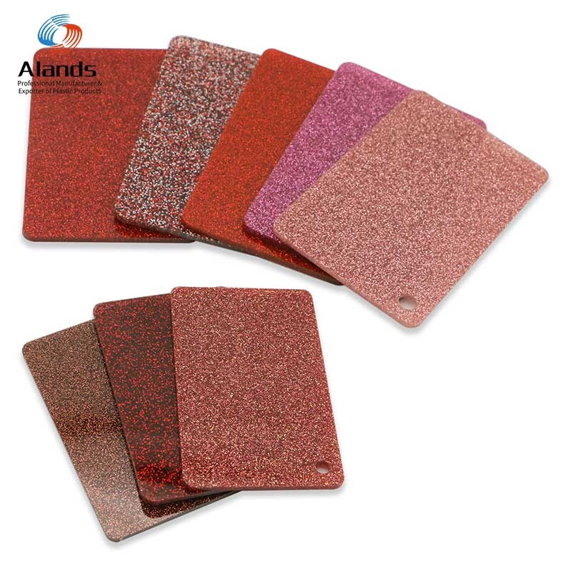 Feuille acrylique de couleurs vives scintillantes