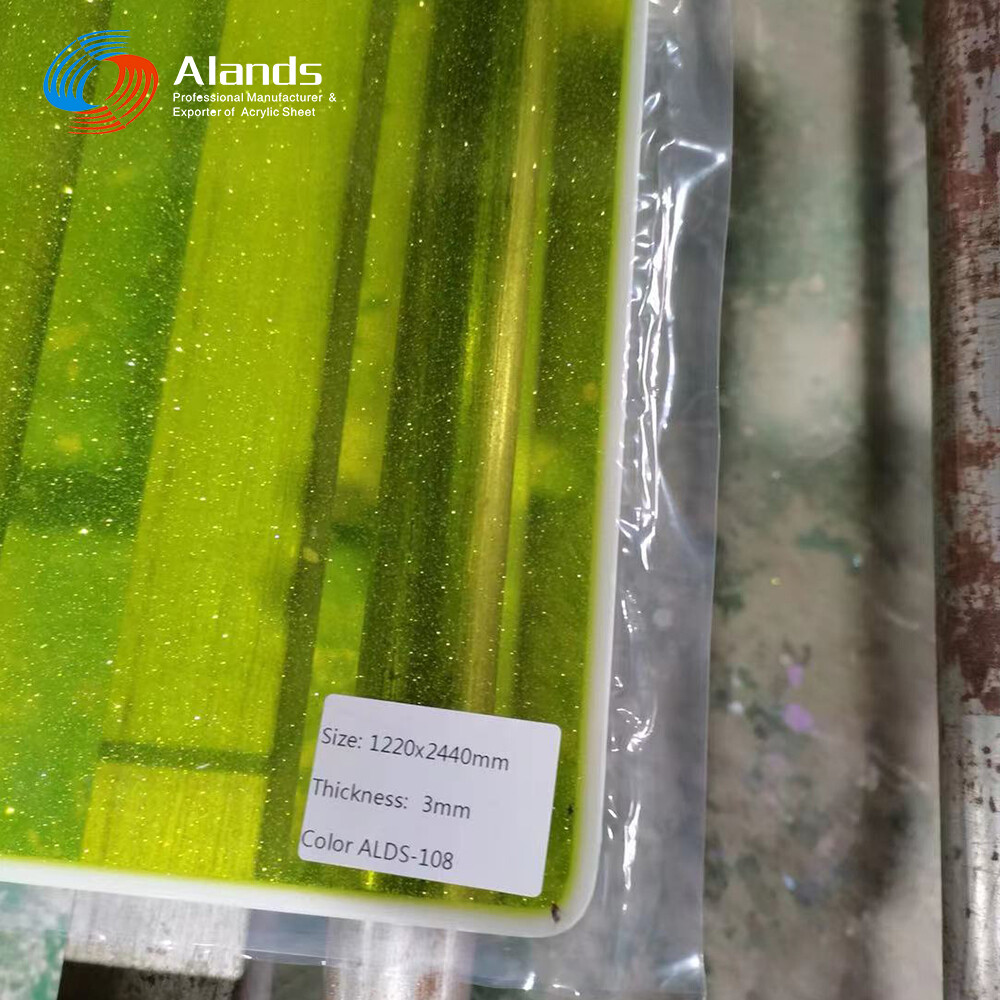 Feuille acrylique de couleurs vives scintillantes