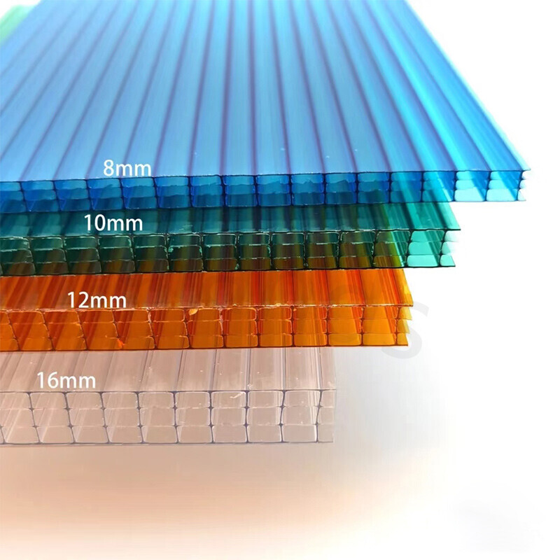 Feuille creuse colorée en polycarbonate et feuille solaire en PC