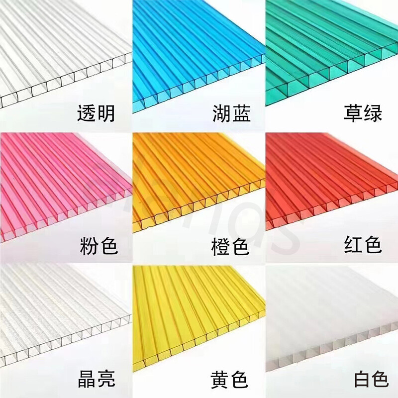 Feuille creuse colorée en polycarbonate et feuille solaire en PC