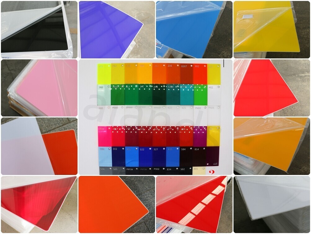 Fonction des plaques acryliques colorées