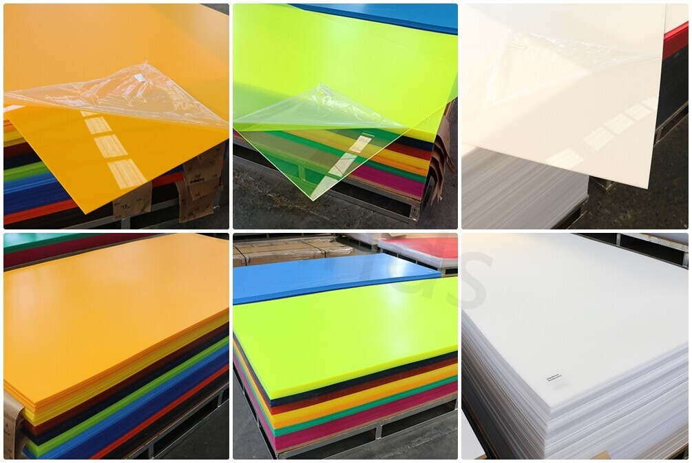 Plaques acryliques colorées pour signalétique et présentoirs