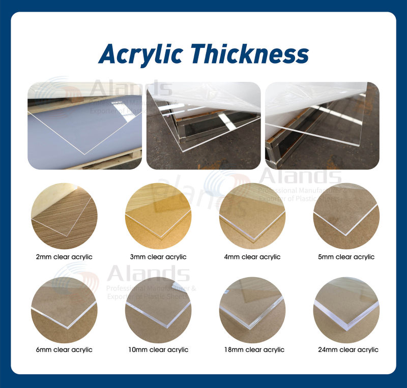 Acrylic Sheet Thickness Comparison from 2mm to 24mm Acrylic Sheet Thickness Comparison from 2mm to 24mm