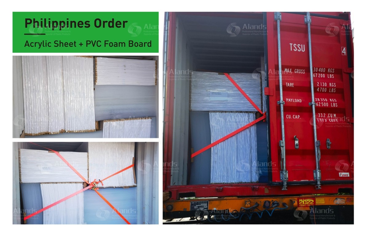 Acrylic Sheets and PVC Foam Boards to the Philippines