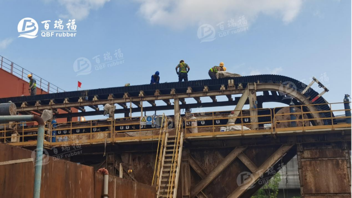 QBF Rubber Anti-stick Sidewall Belting Helps Shenzhen Tunnel Construction