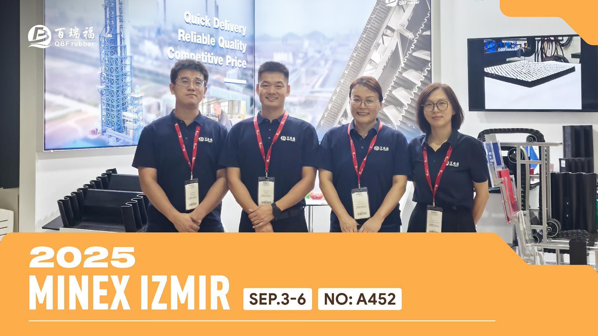 QBF rubber Steep-angle Vertical Conveying System Attracting Attention at Turkey MINEX