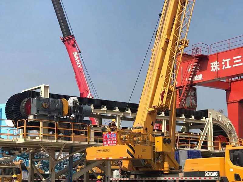 QBF sidewall belting installed for China water conservancy project