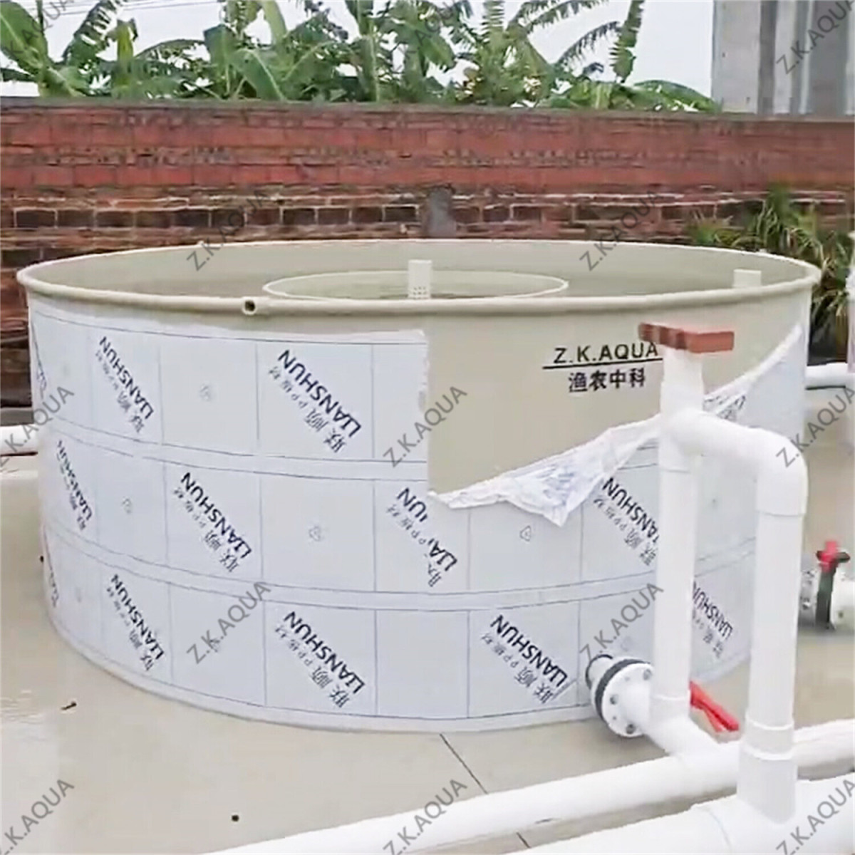 Circular Raceway Hatching Pond | Constant Flow Aquaculture Larvae Incubation Tank