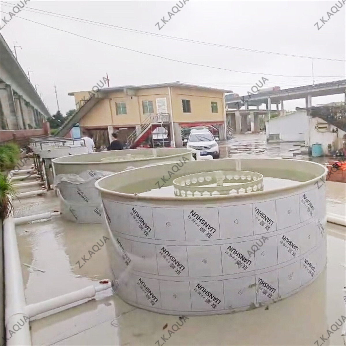 Circular Raceway Hatching Pond | Constant Flow Aquaculture Larvae Incubation Tank