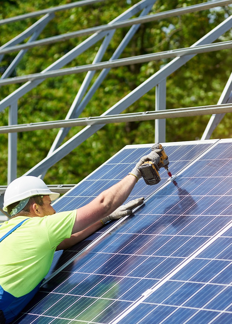Solar panel support system