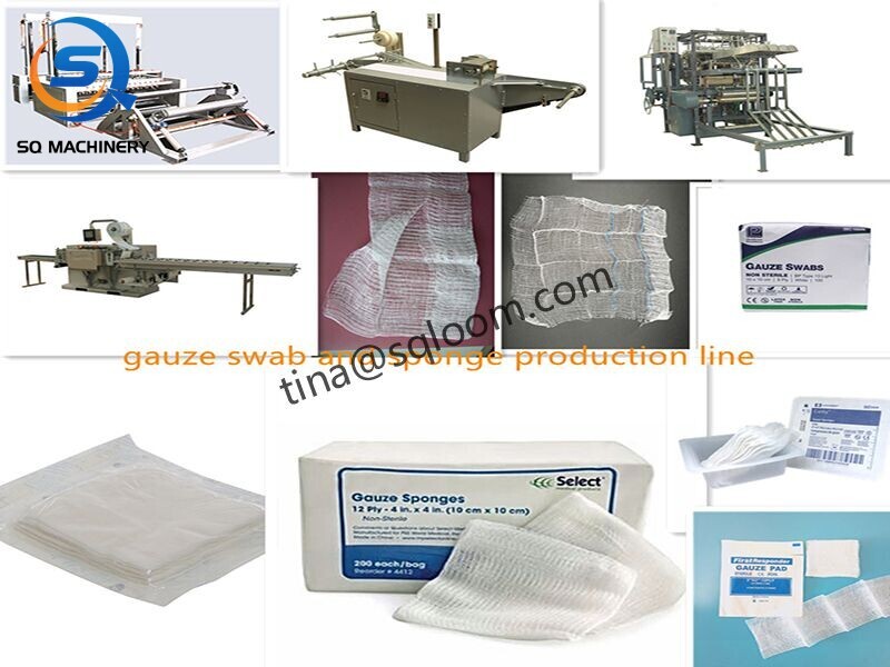 Gauze swab production line