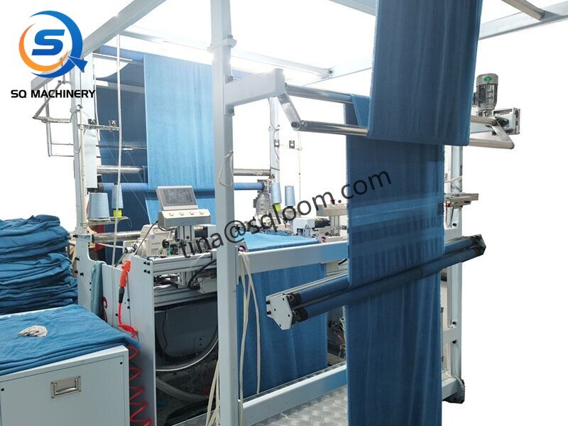 automatic towel longitudinal hemming sewing machine