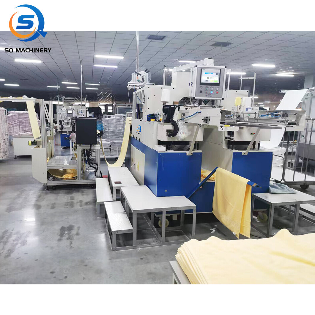 Terry towel cross cutting and hemming machine SQ-T03
