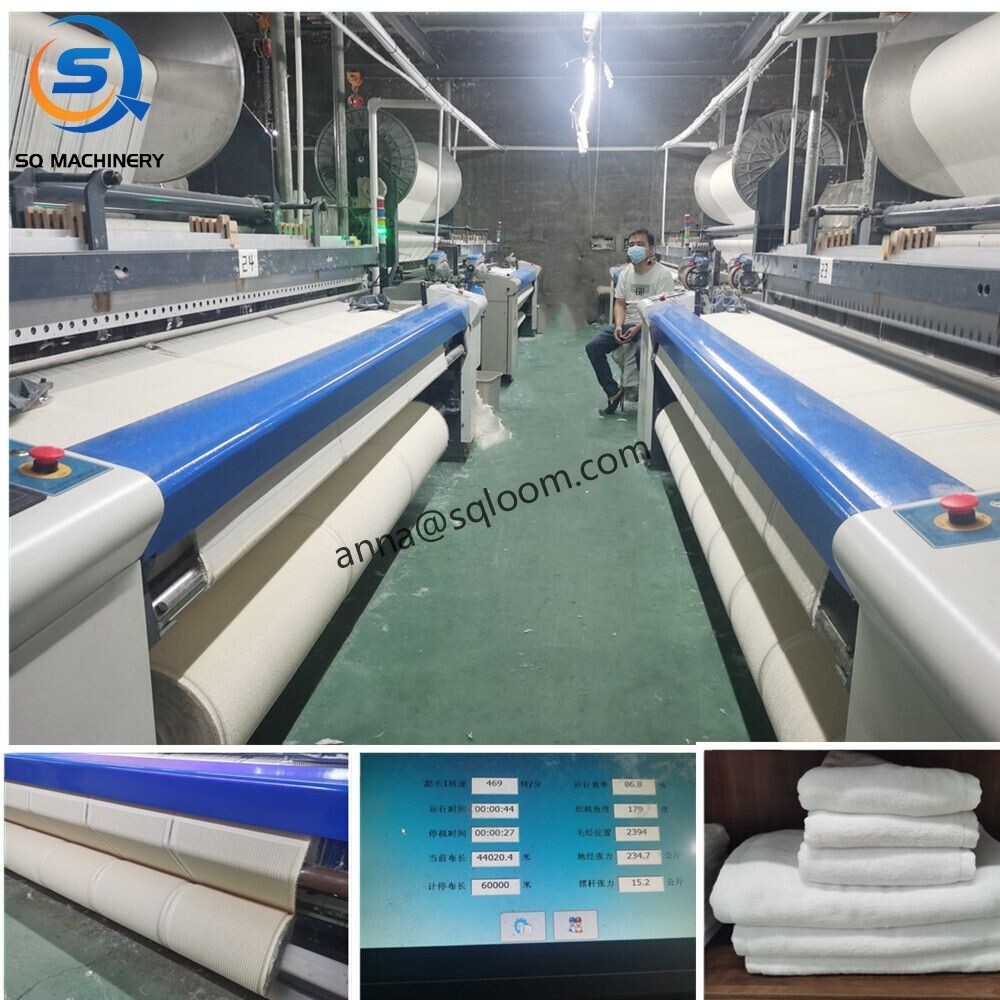 terry towel air jet loom weaving machine with Electric jacquard